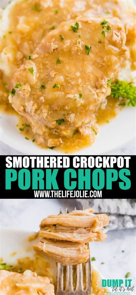 It is infused with amazing flavor from the smoking and seasoning process. Say goodbye to dry and tough pork chops: these Smothered Crock Pot Pork Chops are the ultimate ...