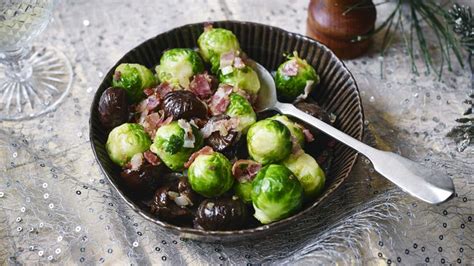Cutting a cross in the base of large brussel sprouts lets the water in and. Brussels sprouts with chestnuts and pancetta recipe - BBC Food