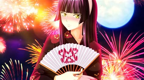 335931 Anime Couple Fireworks Kimono Phone Hd Wallpapers Images