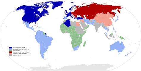 La guerre froide à ses débuts en 1947 avec le plan marshall et le kominform. Monde - Guerre froide (1959) • Carte • PopulationData.net