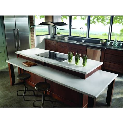 Eco By Cosentino Polar Cap Quartz Kitchen Countertop Sample In The