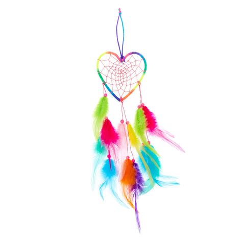 Rainbow Feather Heart Hanging Wall Art Dreamcatcher Wall Art Dream