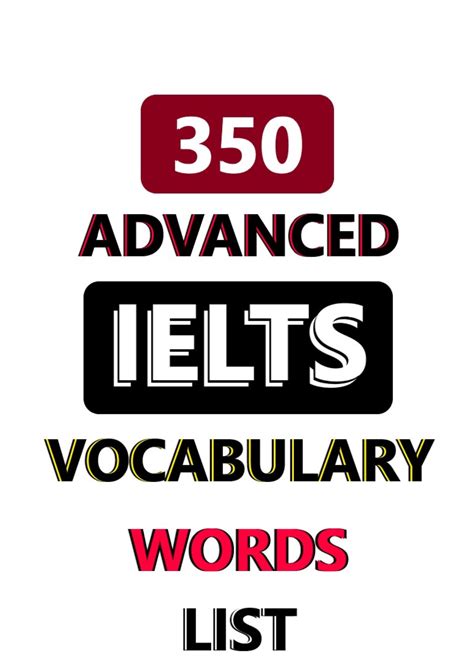 Solution 350 Advanced Vocabulary Words List For Ielts Pdf Studypool
