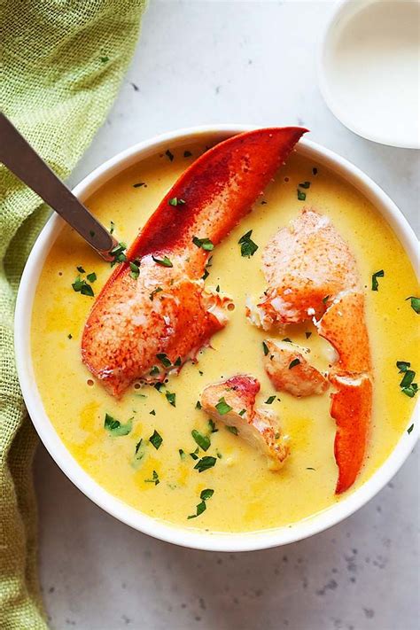 Lobster Bisque The Best Lobster Bisque Soup Rasa Malaysia In 2020 Lobster Bisque Recipe