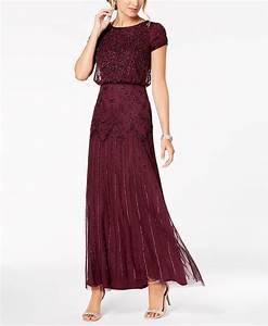  Papell Beaded Blouson Gown Reviews Dresses