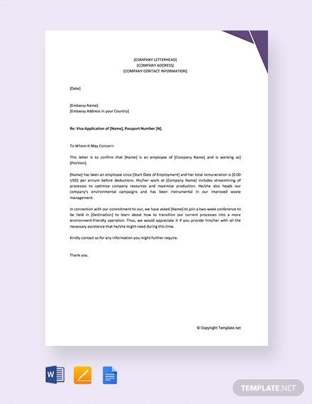 The letter can also serve as supporting evidence for immigration purposes, such as when you're applying for a green card or other visa. 10+ Formal Reference Letter Templates - Google Docs, MS ...