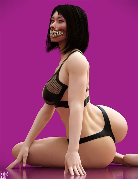 Rule 34 1girls 3d Ass Big Ass Black Hair Bra Breasts Female Large Teeth Mileena Mortal Kombat