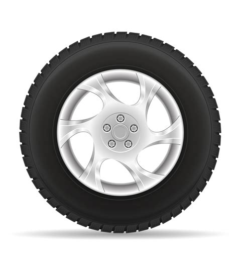 Car Wheel Tire From The Disk Vector Illustration 509867 Vector Art At