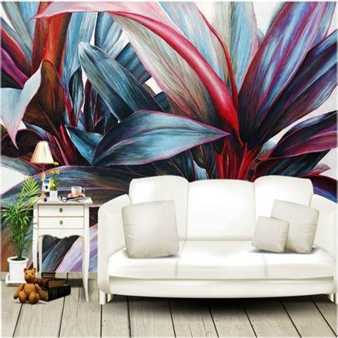 Unique Colorful Plants Pattern Home Decorative Waterproof 3d Wall