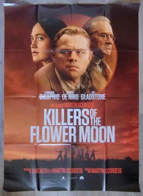 KILLERS OF THE FLOWER MOON Affiche Cinéma Pliée 160x120 cm Movie Poster