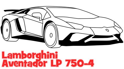 How to draw an easy car. How to draw a car Lamborghini Aventador step by step easy ...