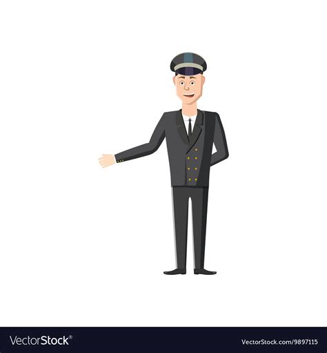 Chauffeur Icon In Cartoon Style Royalty Free Vector Image