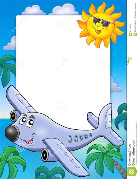 Get high quality frame vector and clipart for your project hd to 4k quality ready for commercial use download for free! Frame With Sun And Airplane Stock Illustration ...