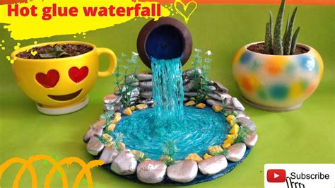 Hot Glue Waterfall Hot Glue Waterfall Tutorial How To Make Waterfall From Hot Glue Gun And Small