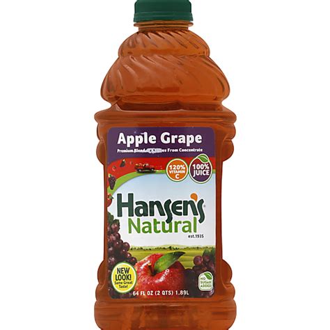 Hansens® Natural Apple Grape 100 Juice 64 Fl Oz Bottle Northgate