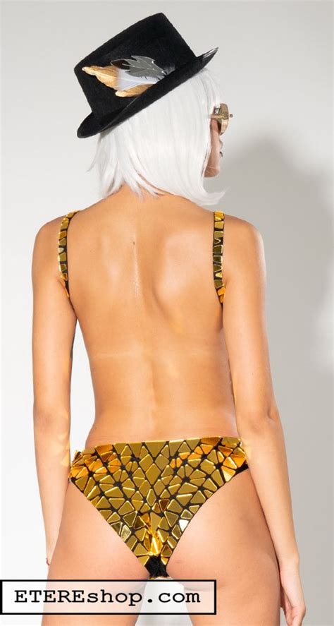 Gold Bodysuit Mirror Dance Light Solutions Etere By Etereshop Bodysuit Disco Costume