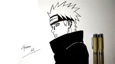Cara Menggambar Pain Akatsuki Draw Pain Naruto Shippūden Youtube