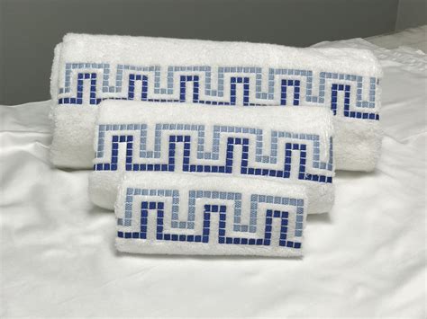 Hmc Custom Towel Set Mini Block Design By Hamburg House Custom Towel