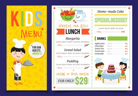 Köp snygga märkeskläder i vår webbshop och få dem bekvämt hemskickade. Kids Restaurant Menu Design 480190 - Download Free Vectors ...