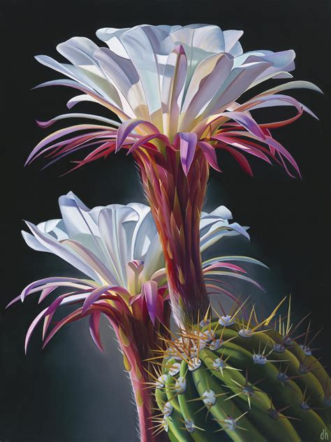 Dyana Hessen Veronikas Garden Cactus Flower Painting Cactus