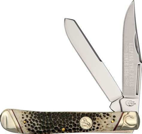 Colt Buckshot Bone Trapper Folding Knife Free Shipping Over 49