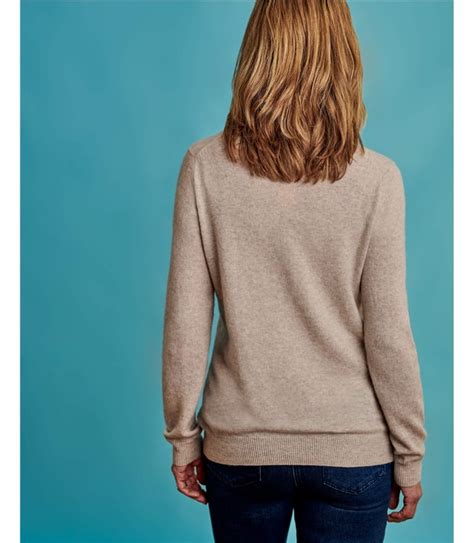 Natural Marl Cashmere And Merino Crew Neck Knitted Sweater Woolovers Us