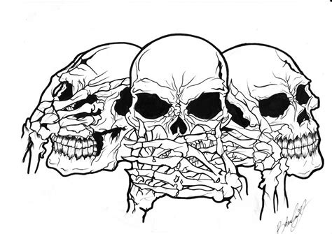 Evil Skull Drawing At Explore Collection Of Evil