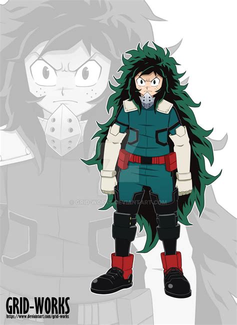 Long Haired Deku Bnha By Grid Works On Deviantart