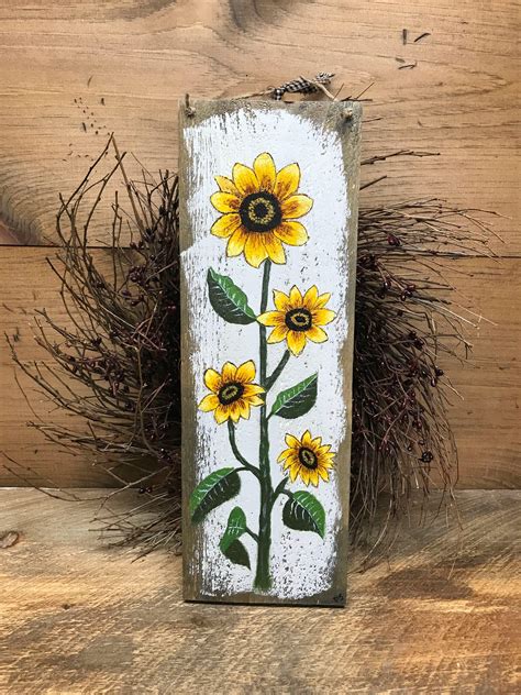 How To Paint A Wooden Sunflower SUNFLOWER