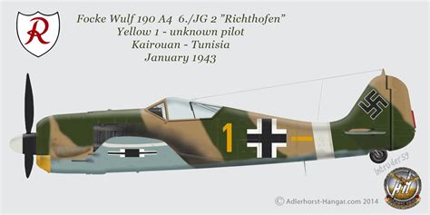 Asisbiz Focke Wulf Fw 190a4 6jg2 Yellow 1 Kairouan Tunisia January 1943 0a