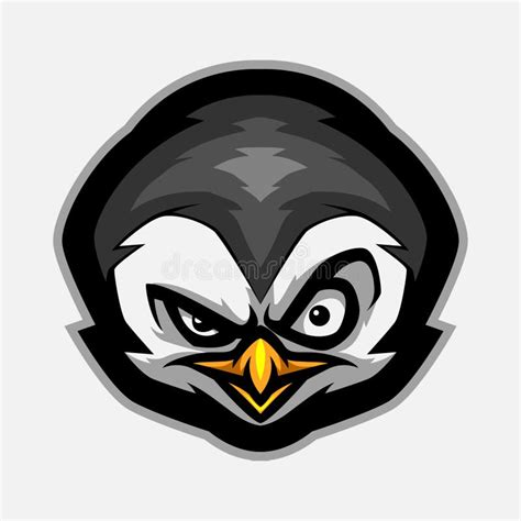 Cartoon Angry Penguin Head Mascot Stock Vector Illustration Of Design