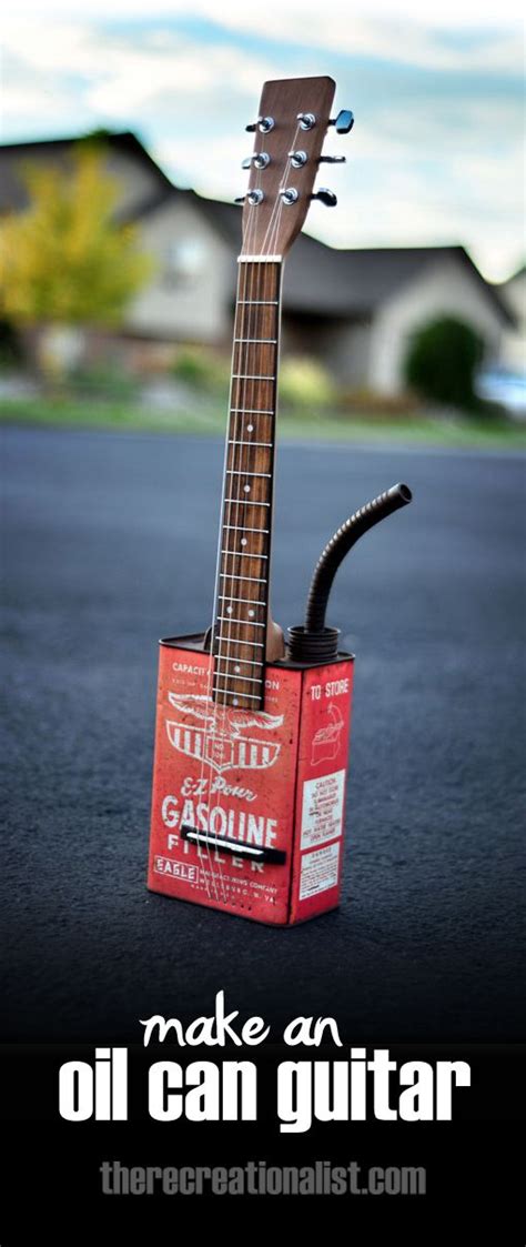 Electric guitars tend to look a little. Make a simple oil can guitar. | Guitar, Diy instruments ...