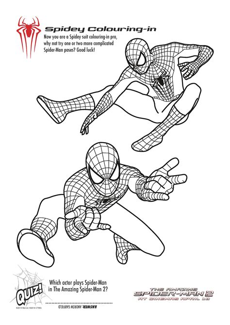 Hank pym and hope van dyne trained scott lang to ride on and control antony. Free Printable Spiderman Colouring Pages and Activity ...