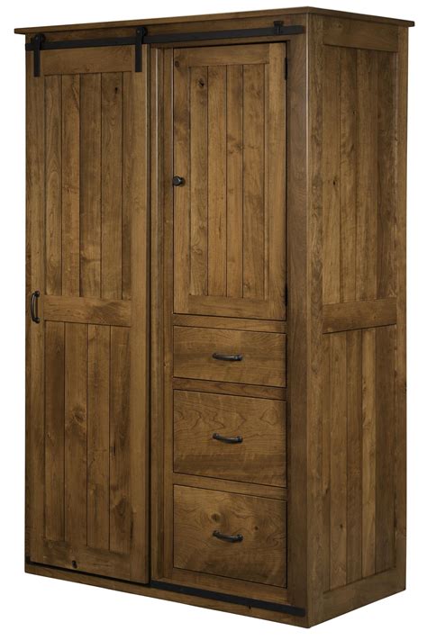 How to make cabinet sliding doors. Sliding Barn Door Wardrobe Cabinet from DutchCrafters