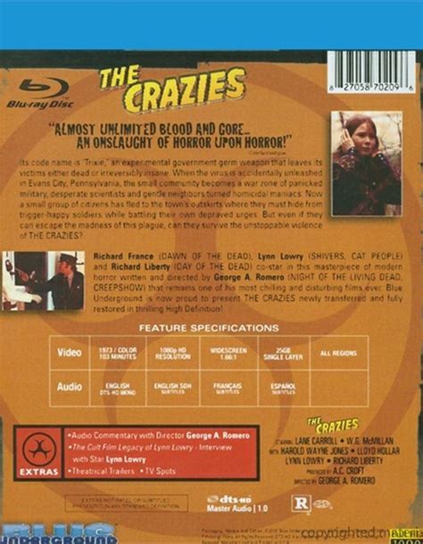 Crazies The Blu Ray 1973 Dvd Empire