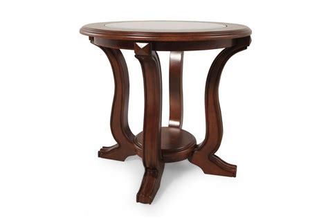 Broyhill brasilia mid century expanding dining tabletable measures: Round Bell-Shaped Traditional End Table in Medium Cherry ...