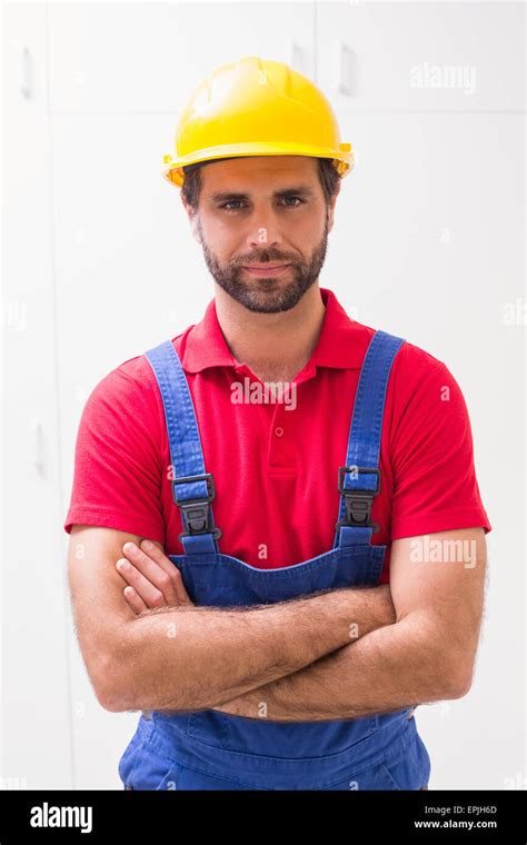 Construction Worker Looking At Camera Stock Photo Alamy