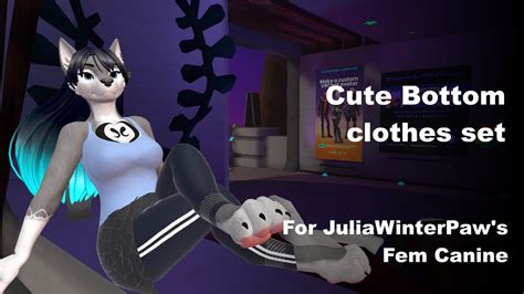 Vrchat Cute Bottom Clothes Set For Juliawinterpaws Fem Canine