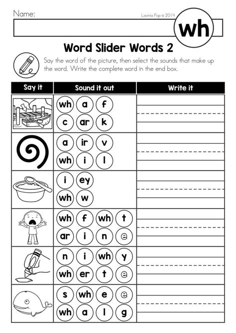 Free Digraph Wh Phonics Word Work Multiple Phonograms Phoneme