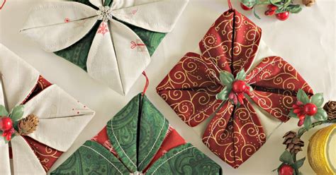 Easy Folded Fabric Ornaments Life Beyond The Kitchen
