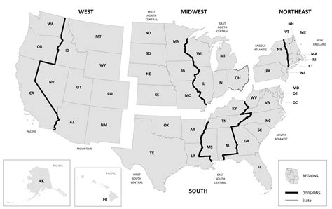 Us Regions Map Gis Geography