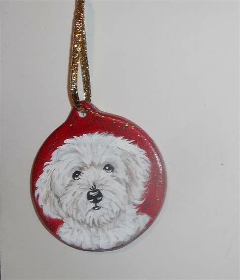 Coton De Tulear Dog Hand Painted Christmas Ornament Decoration
