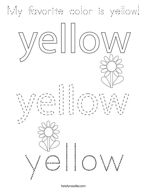 Yellow Coloring Pages For Toddlers Coloring Pages