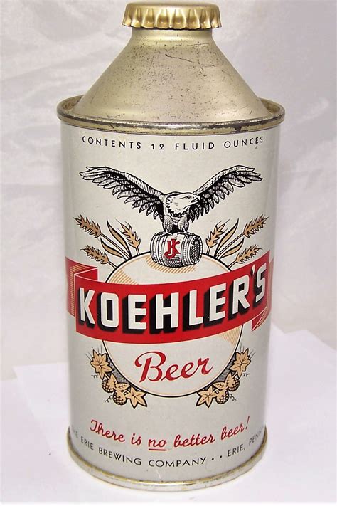 Lot Detail White Minty Koehlers Cone Top Beer Can