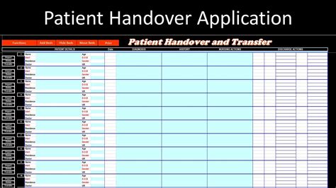 patient handover application excel vba youtube