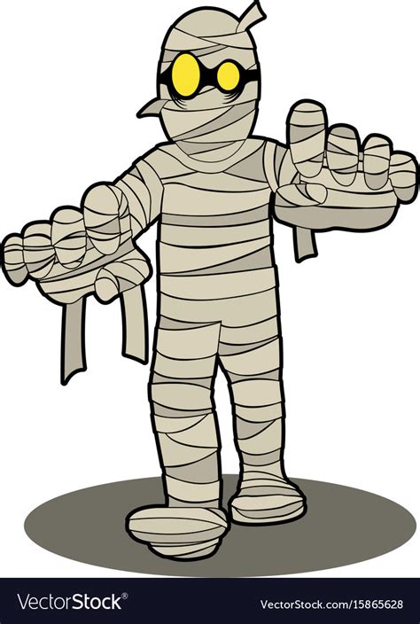 Mummy Halloween Cartoon Character Royalty Free Vector Image