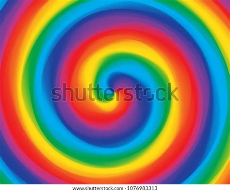 Abstract Swirl Twisted Radial Gradient Rainbow Stock Vector Royalty