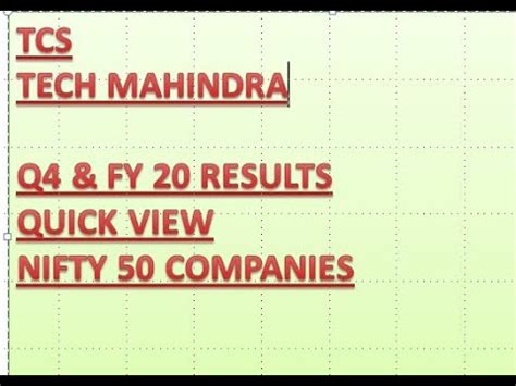 Unlike peers, tcs had already absorbed. TCS TECH MAHINDRA Q4 & FY 20 RESULTS QUICK VIEW - YouTube