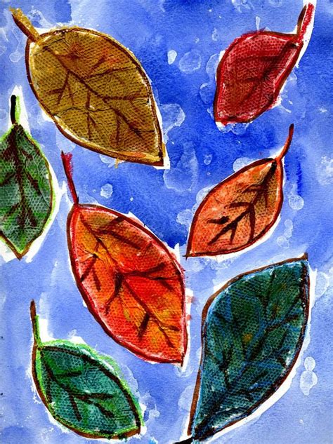 Textured Leaf Art For Kids · Art Projects For Kids Fall Leaf Art