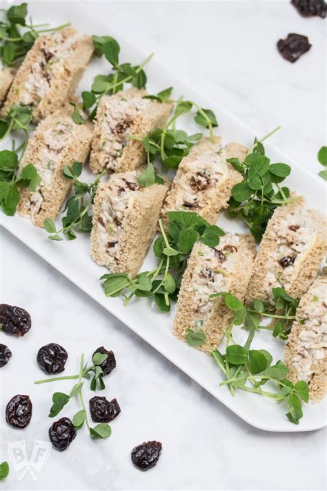Turkey Salad Tea Sandwiches With Dried Cherries Big Flavors From A